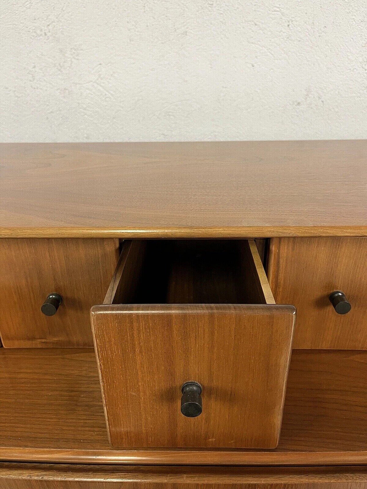 Wood and brass sideboard, 1960s 12