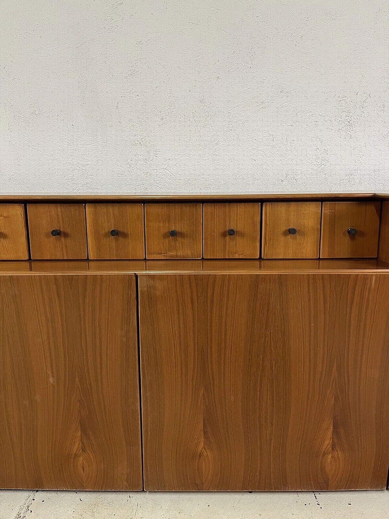 Wood and brass sideboard, 1960s 13