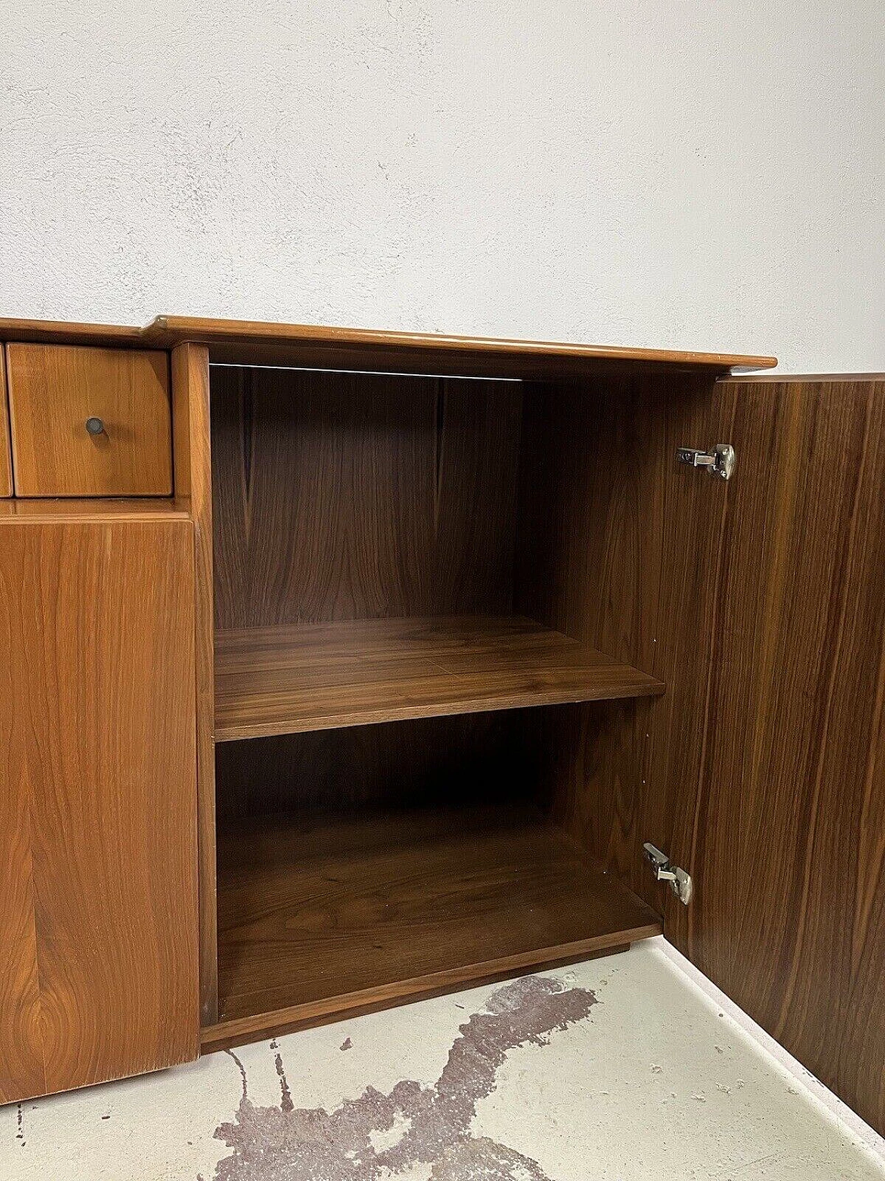 Wood and brass sideboard, 1960s 15