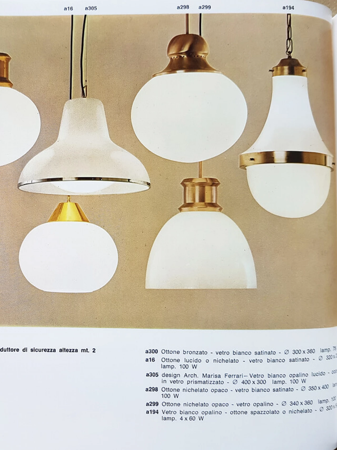 A298 nickel-plated brass and opal glass pendant lamp by Candle, 1960s 5