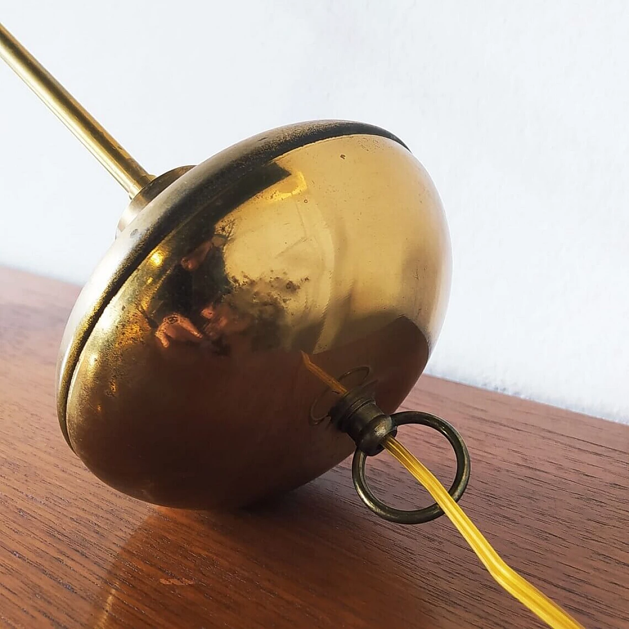 Brass and metal table lamp in the style of Arredoluce, 1960s 3