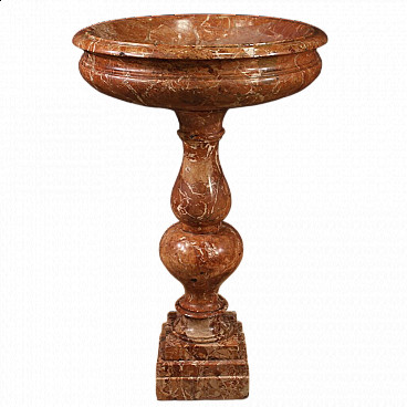 Colonna portavaso in legno intagliato e dorato. Metà 800