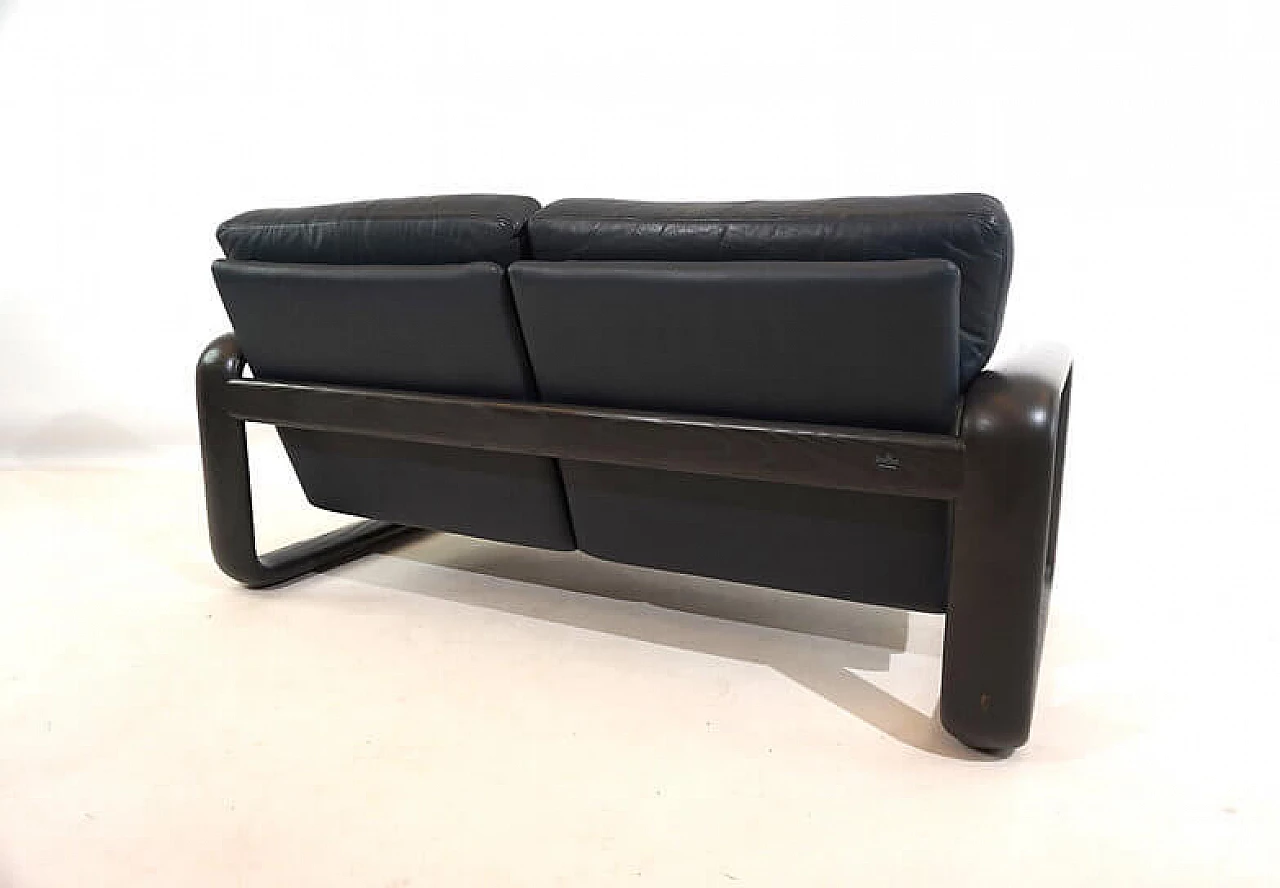 Rosenthal Hombre 2-seater leather sofa by Burkhard Vogtherr, 1970s 3