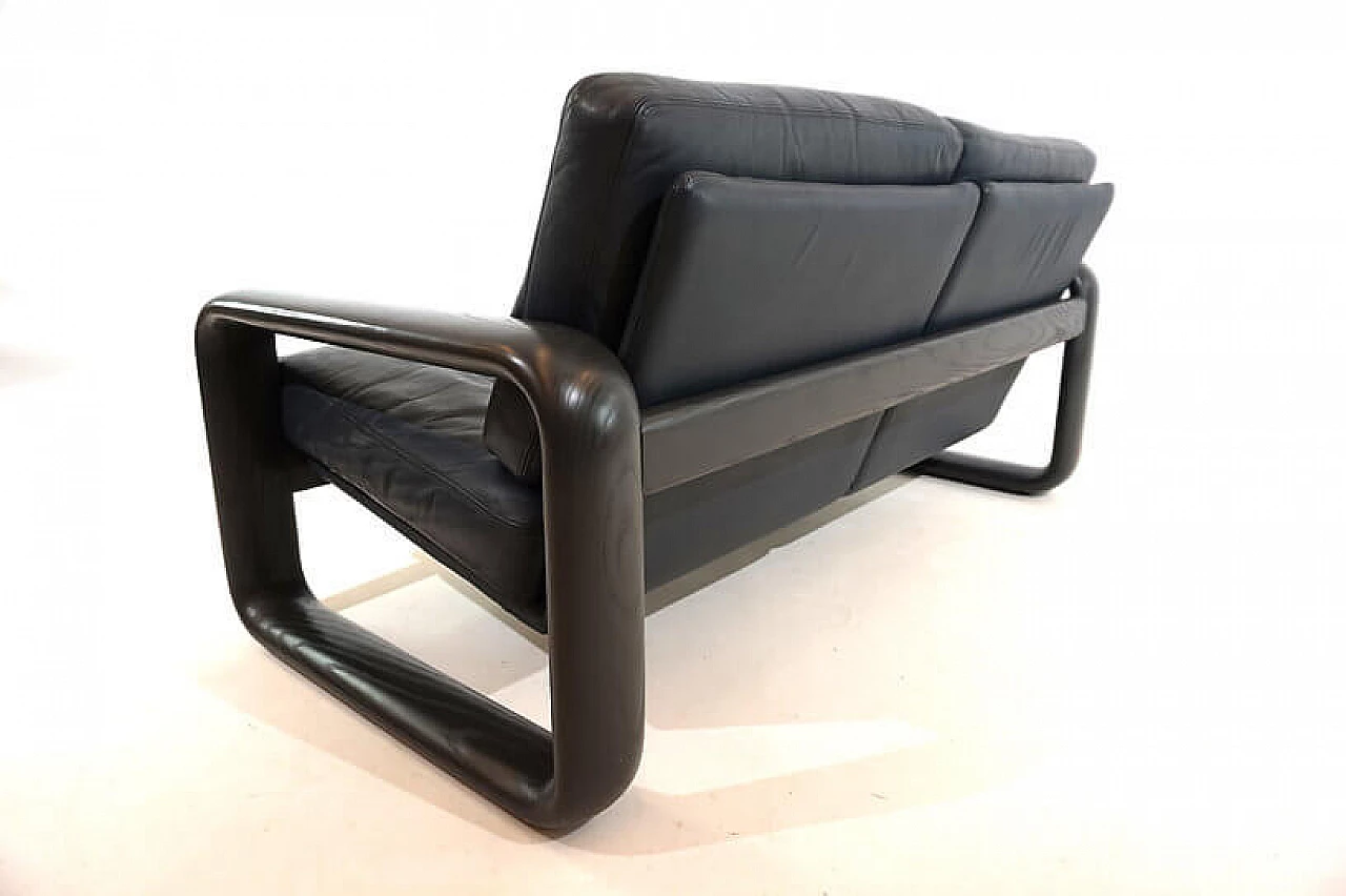 Rosenthal Hombre 2-seater leather sofa by Burkhard Vogtherr, 1970s 11