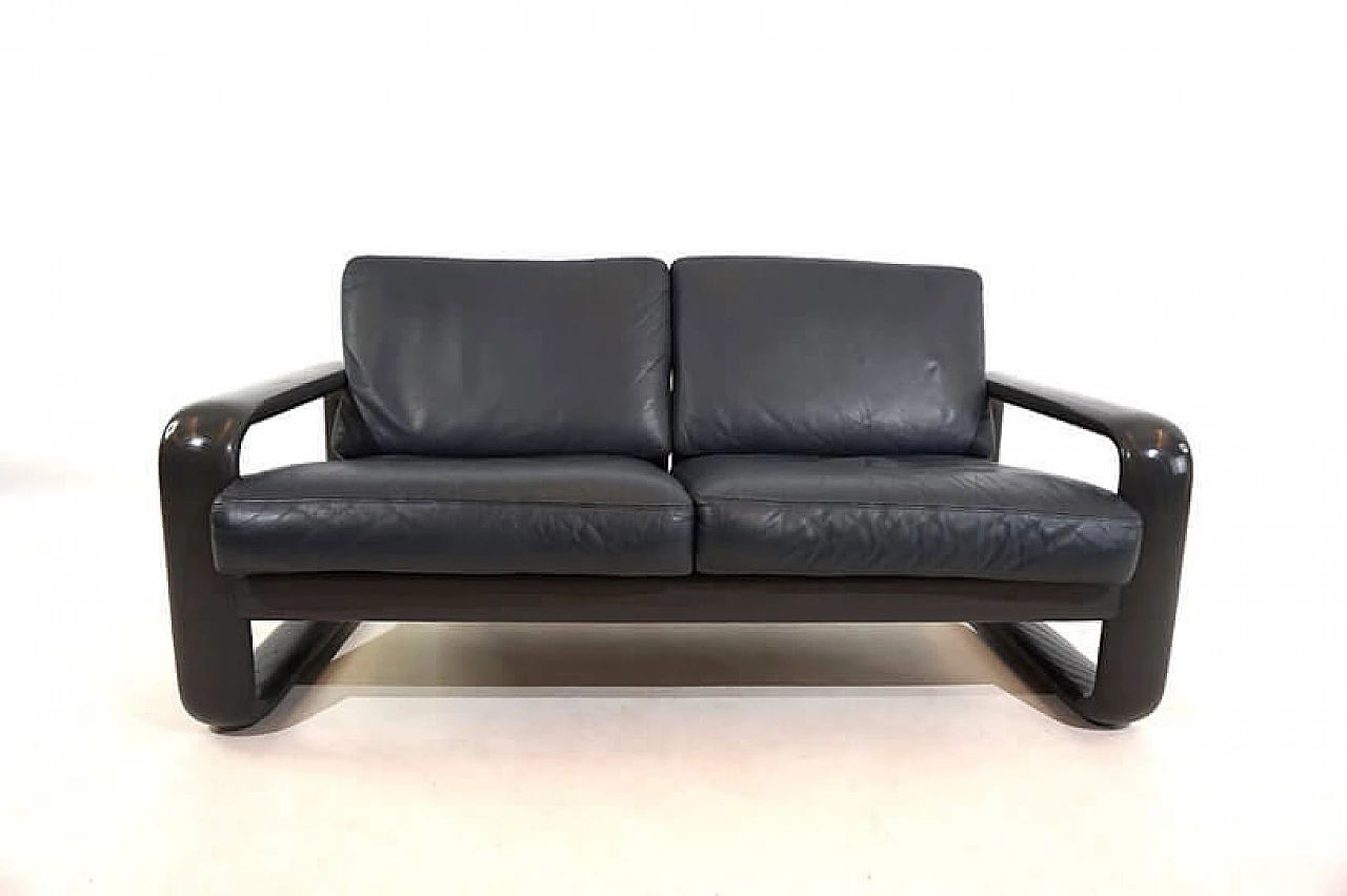 Rosenthal Hombre 2-seater leather sofa by Burkhard Vogtherr, 1970s 14