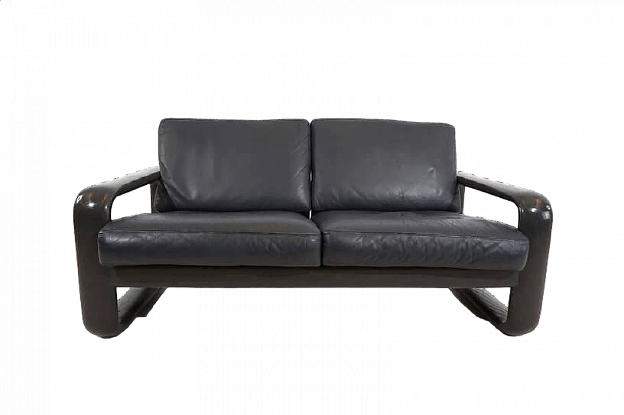 Rosenthal Hombre 2-seater leather sofa by Burkhard Vogtherr, 1970s 16