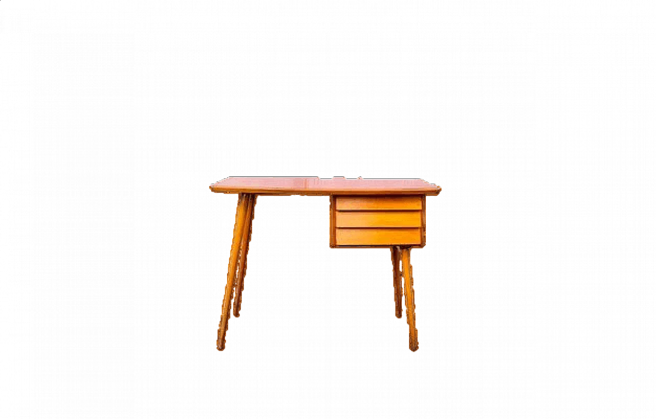 Beech and formica desk, 1950s 13