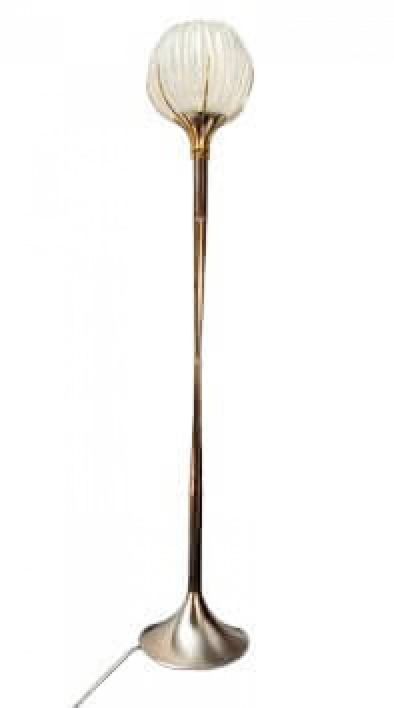 Brass and glass floor lamp by Angelo Brotto for Esperia, 1960s 11