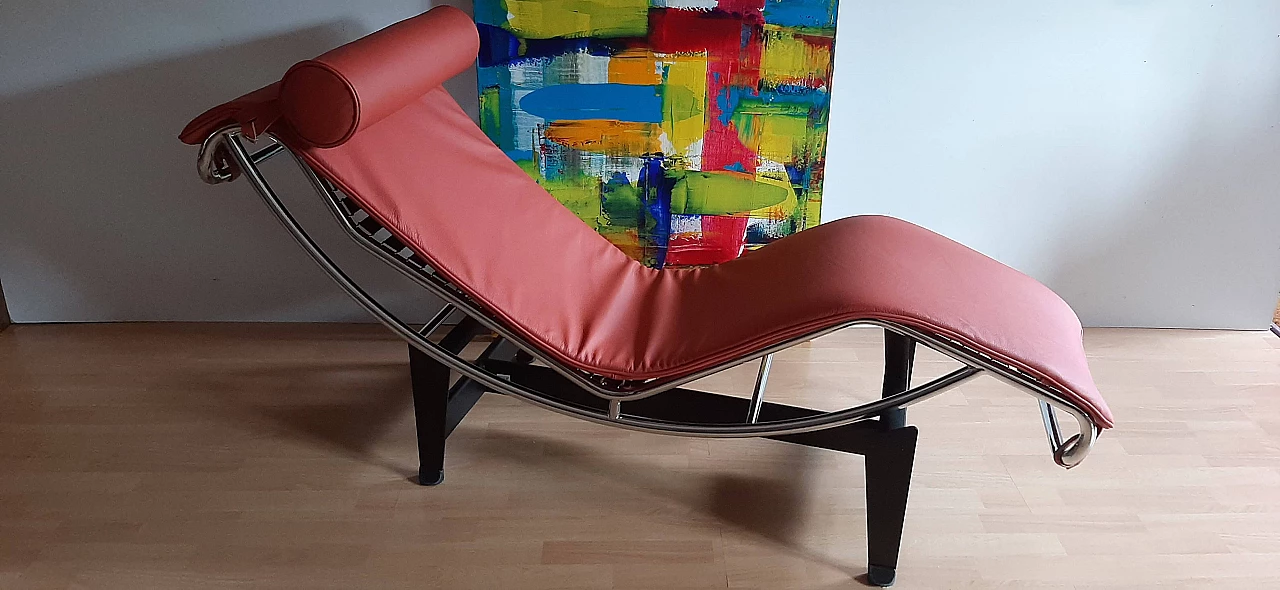 Chaise longue LC4 1401 di Le Corbusier, Perriand e Jeanneret per MDF Italia, anni '90 2