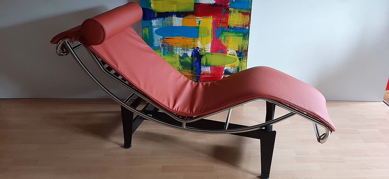 Chaise longue LC4 1401 di Le Corbusier, Perriand e Jeanneret per MDF Italia, anni '90 6