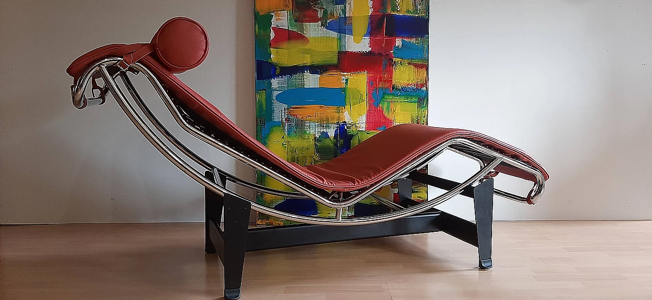 LC4 1401 chaise longue by Le Corbusier, Perriand and Jeanneret for MDF Italia, 1990s 8