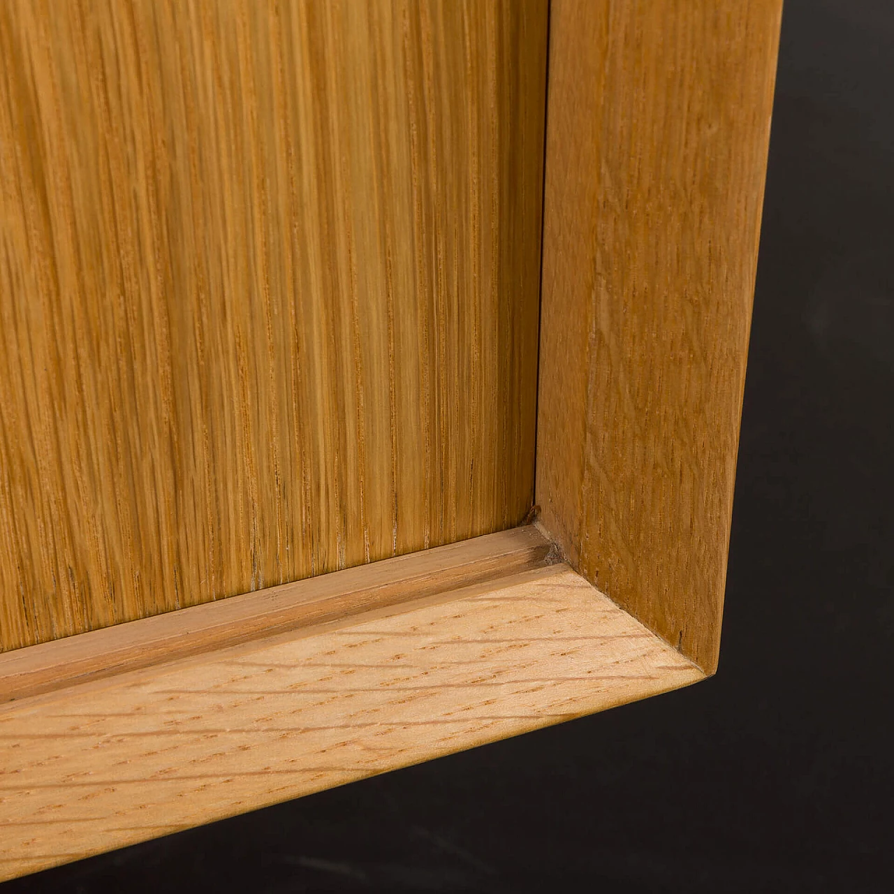 One-bay oak bookcase with sliding door cabinet by Poul Cadovius, 1960s 14