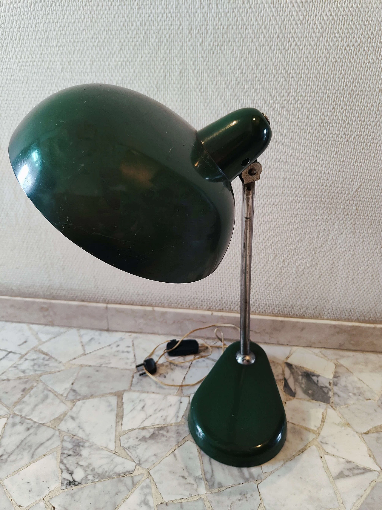 Metal ministerial table lamp by Seminara, 1950s 6