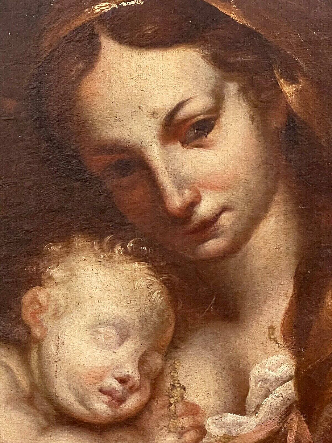 Madonna con Bambino dormiente, olio su tela, '600 3