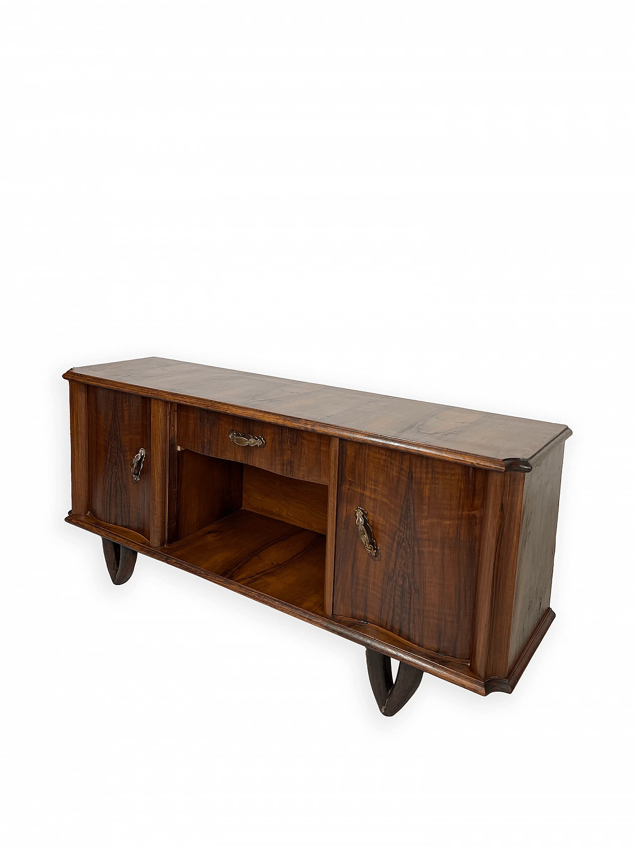 Florentine Art Deco wood sideboard, 1940s 6