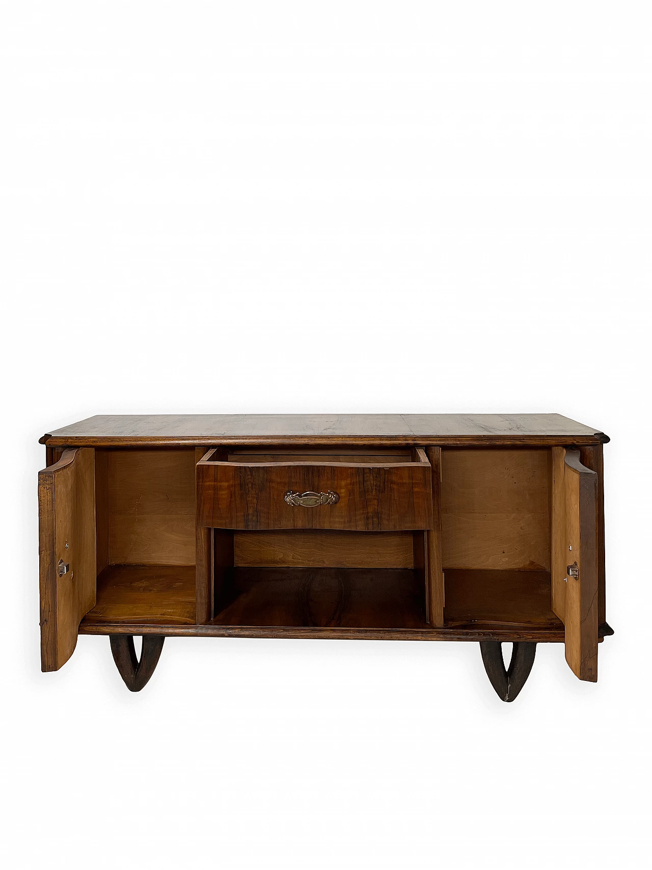 Florentine Art Deco wood sideboard, 1940s 7