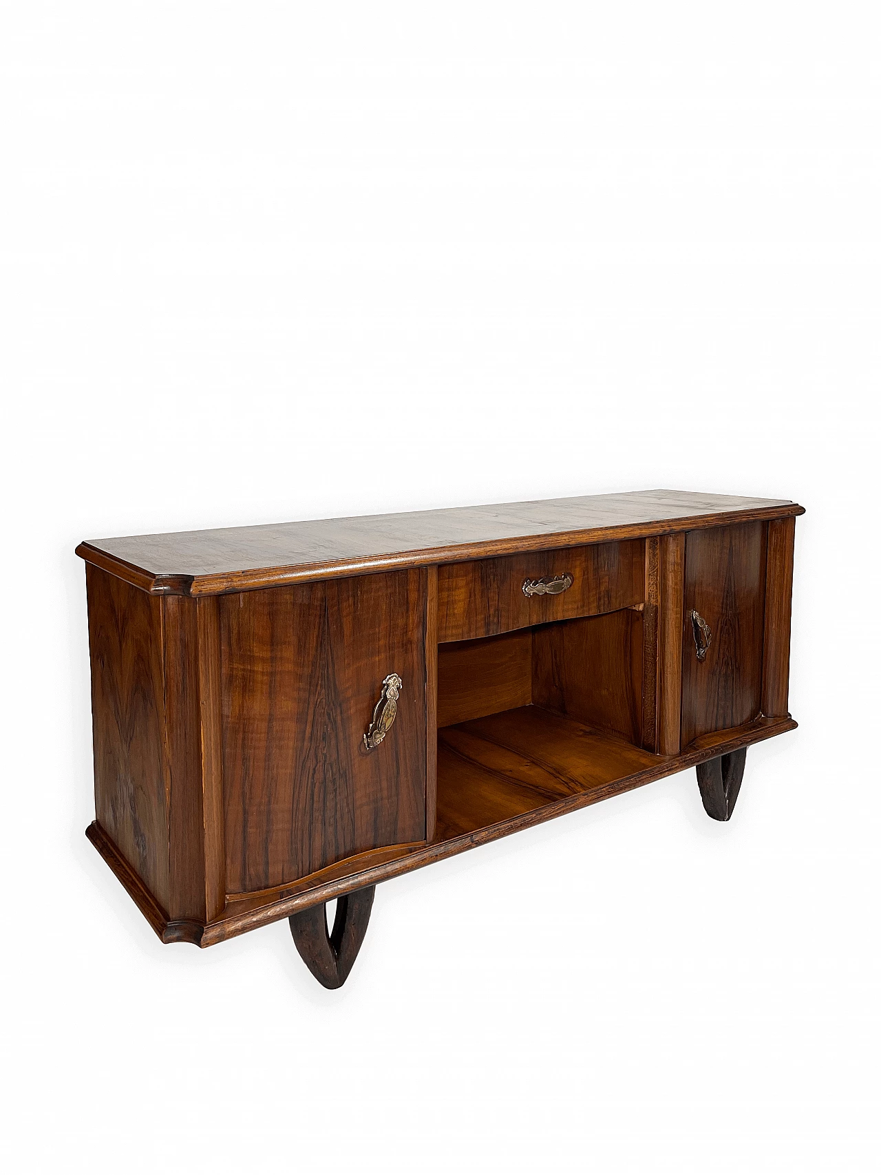 Florentine Art Deco wood sideboard, 1940s 9