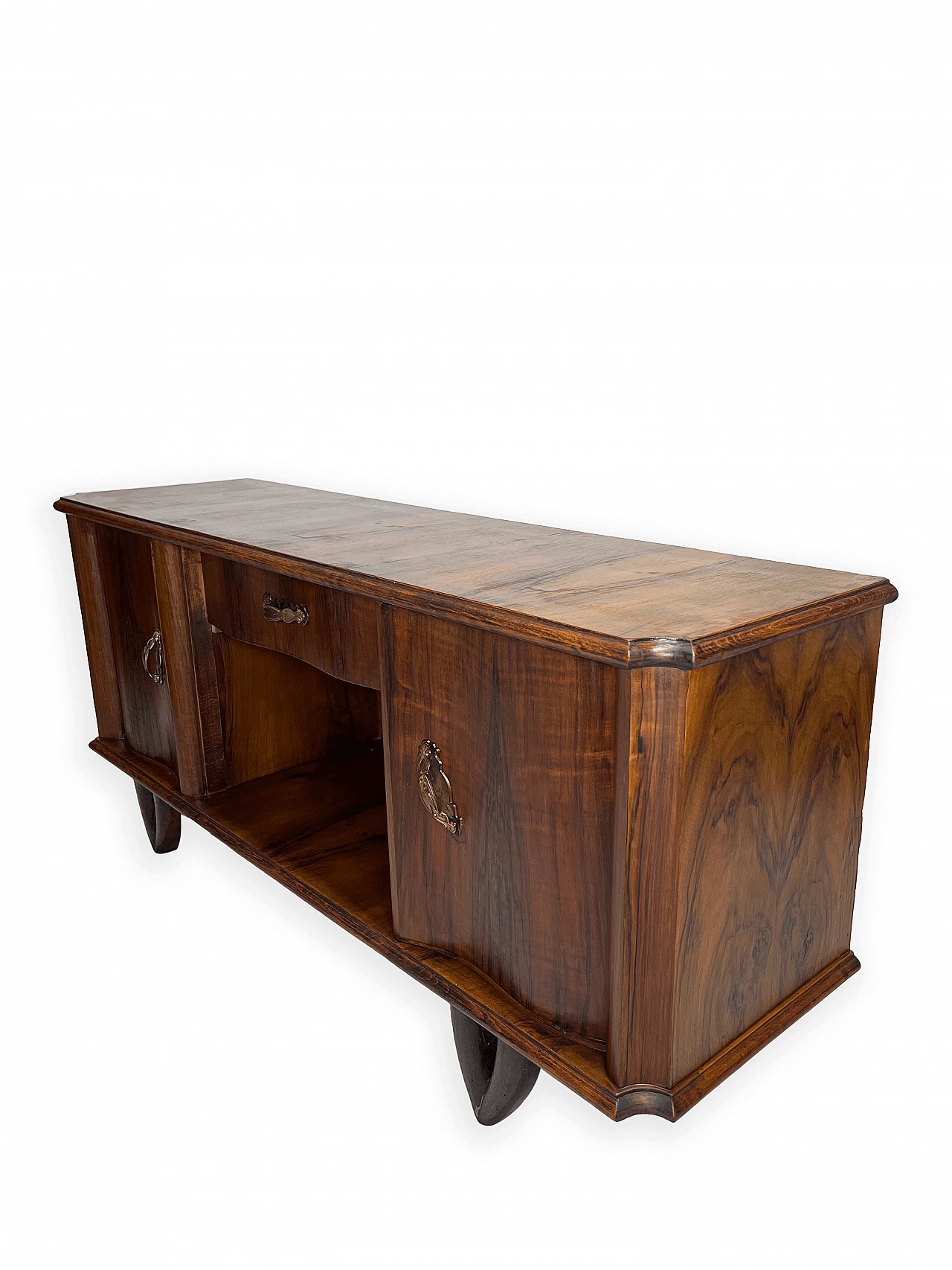 Florentine Art Deco wood sideboard, 1940s 14