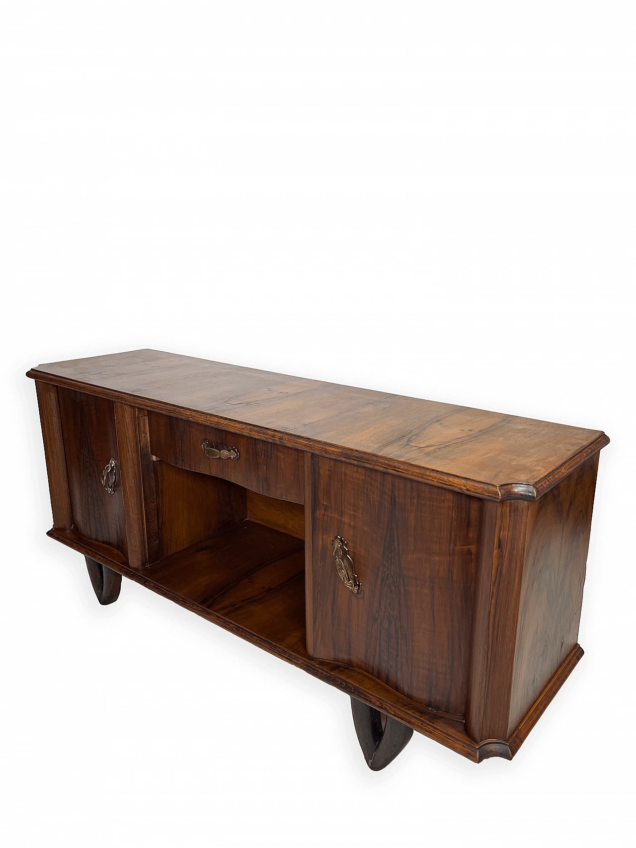 Florentine Art Deco wood sideboard, 1940s 15