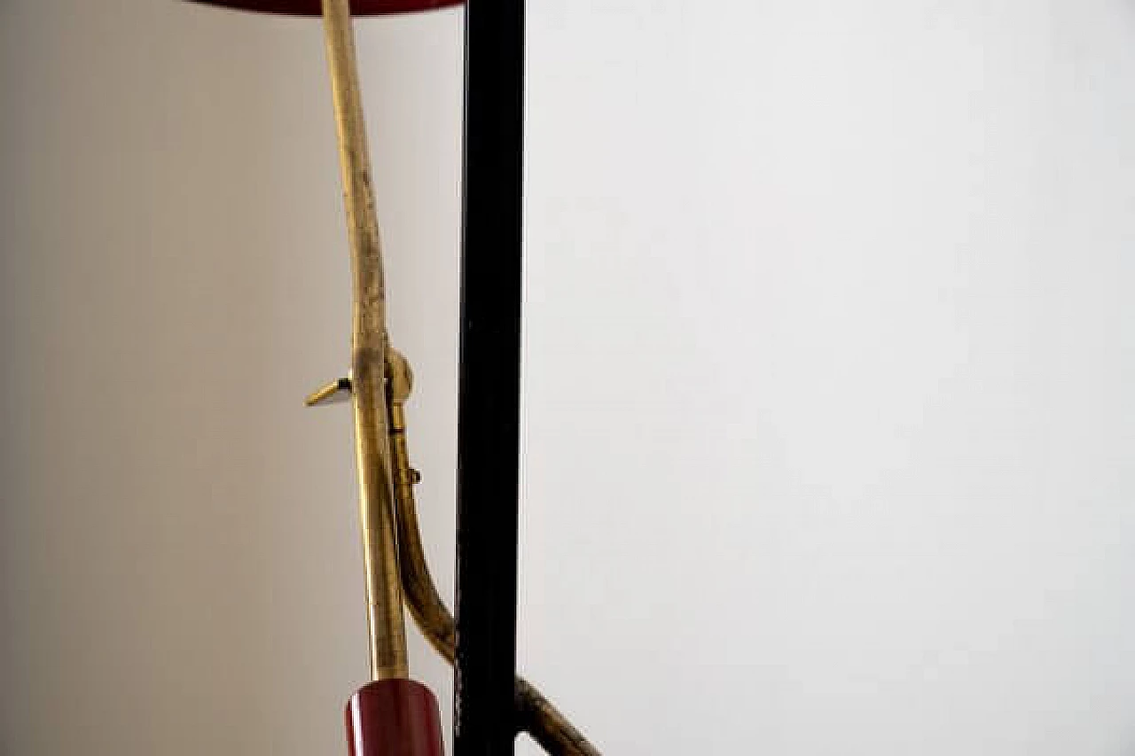 Floor lamp made of aluminium, brass and marble, 1950s 3