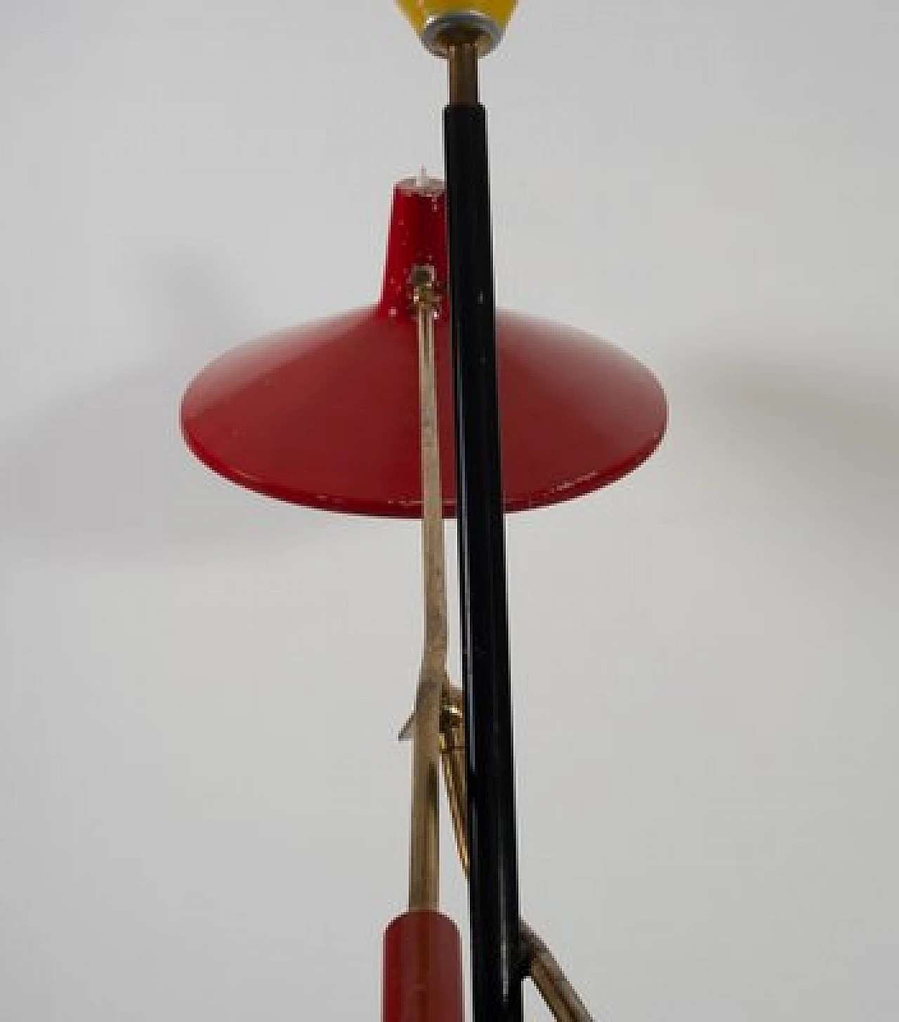 Floor lamp made of aluminium, brass and marble, 1950s 12