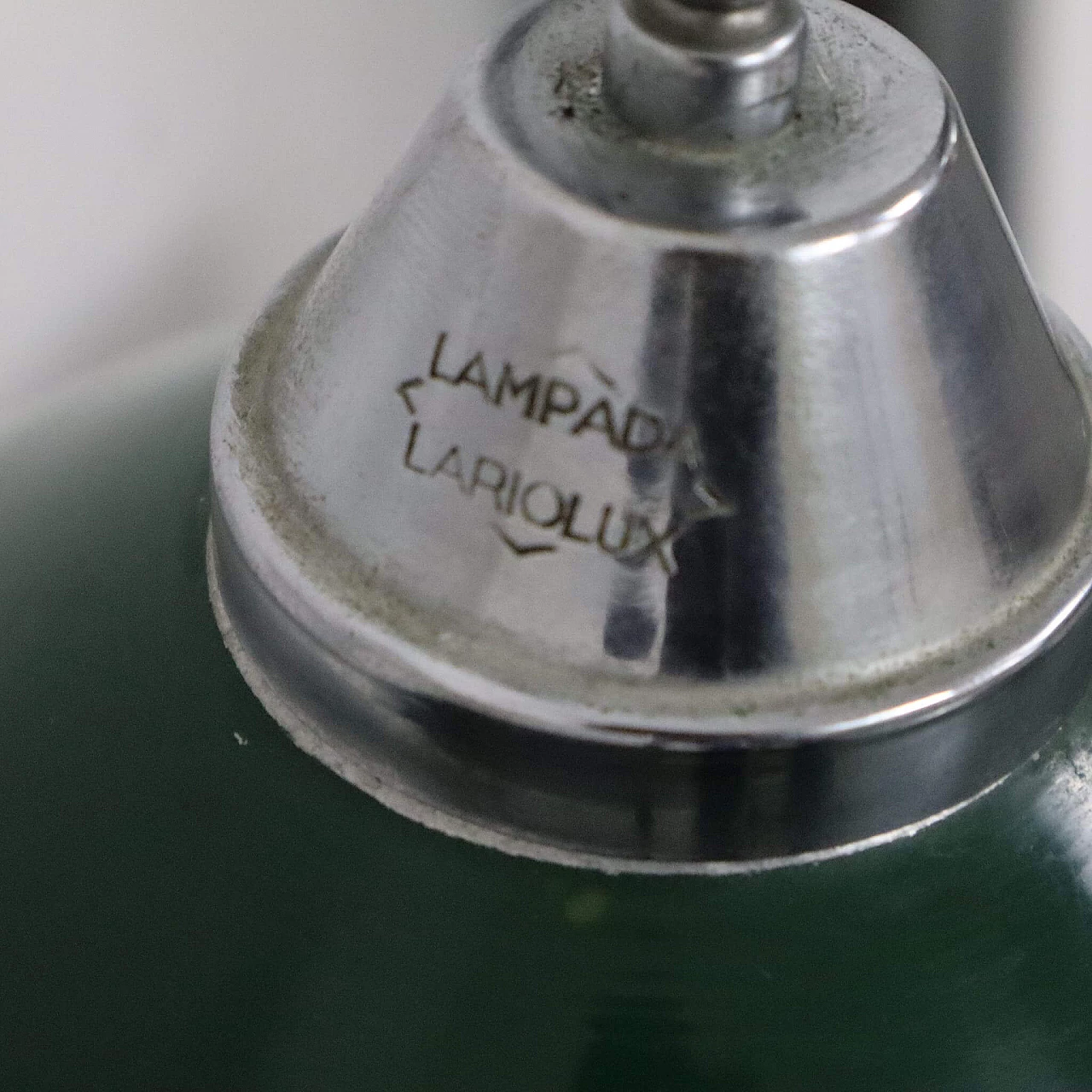 Lampada da tavolo con parti nichelate di Lariolux, anni '30 3