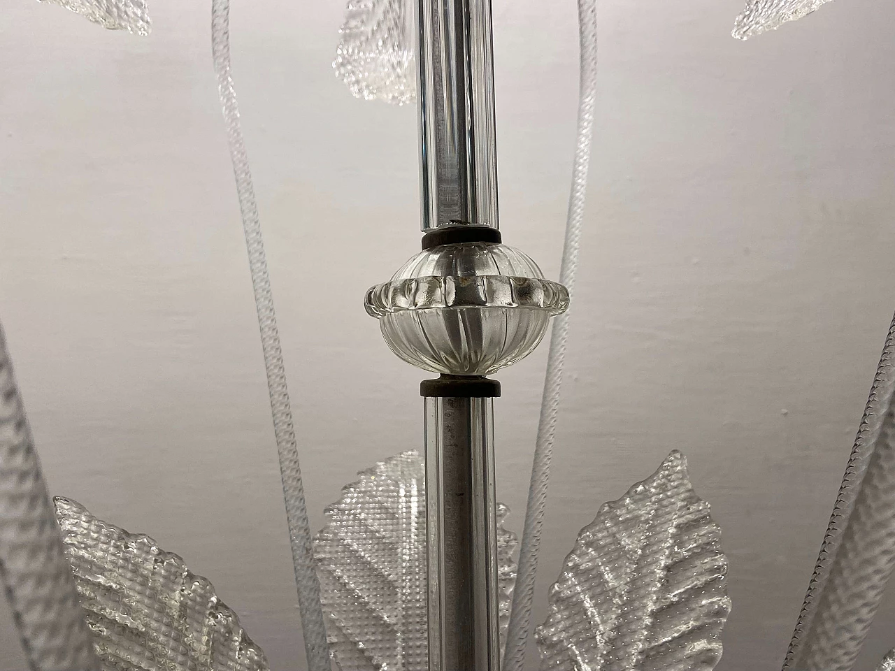 Murano glass chandelier by Ercole Barovier, 1940s 8