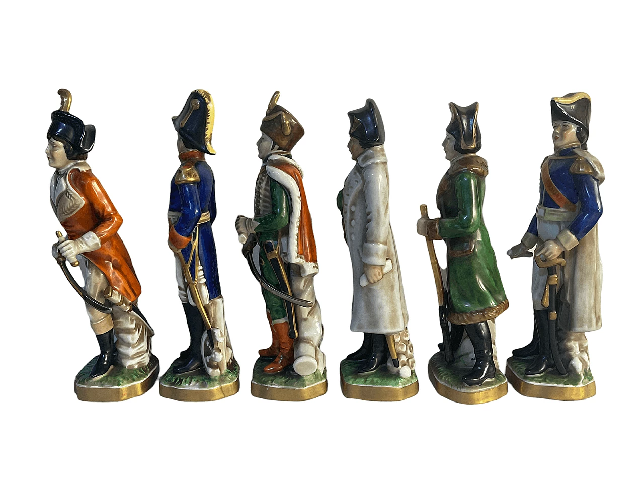 6 Sculture di soldati napoleonici in ceramica di Capodimonte 3