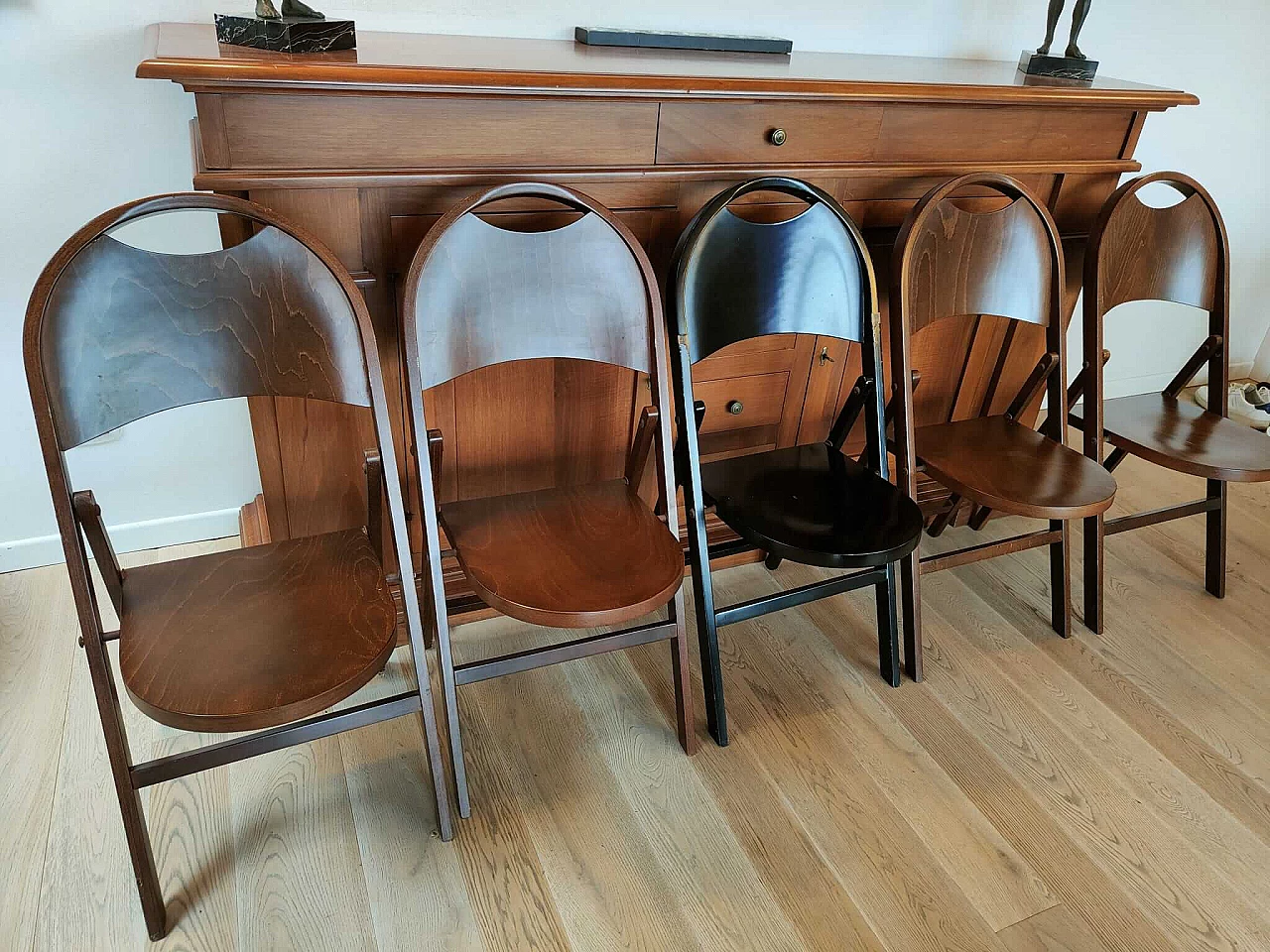 5 Sedie pieghevoli Bauhaus B751 di Thonet, anni '30 3