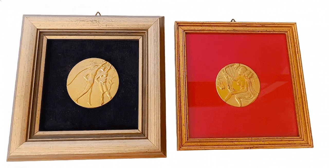 Pair of medals by Salvador Dalí for Istituto Grafico Italiano, 1970s 8