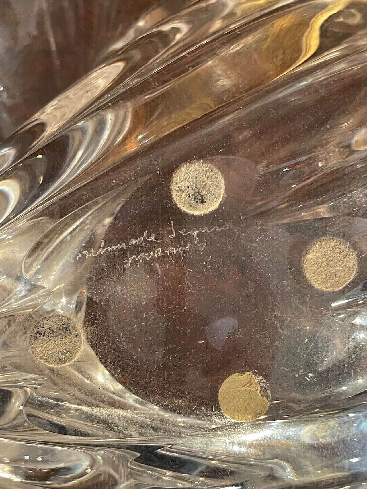 Vaso a conchiglia in vetro di Murano di Seguso, metà '900 9