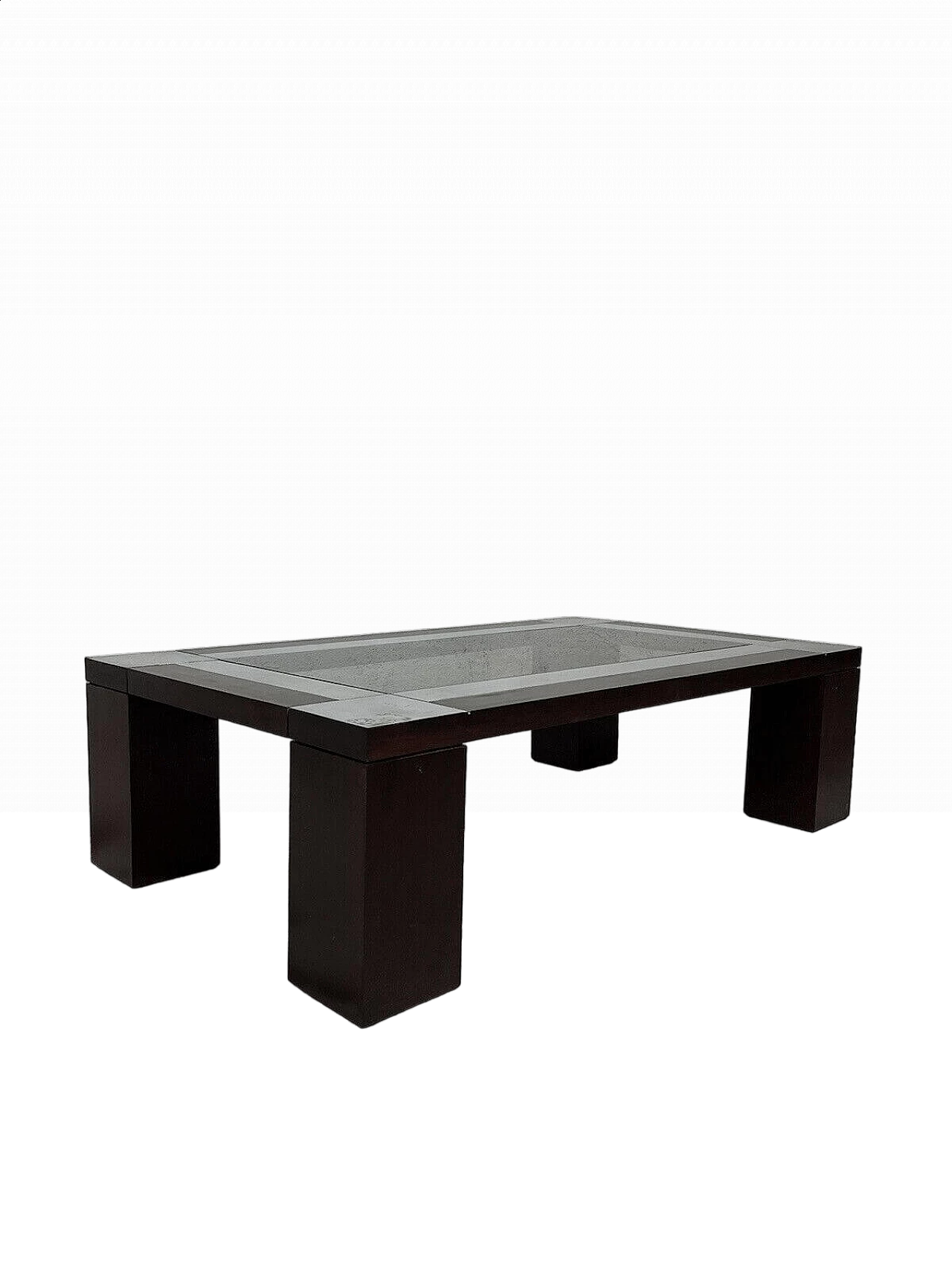 Wood and glass coffee table, 1970s 14