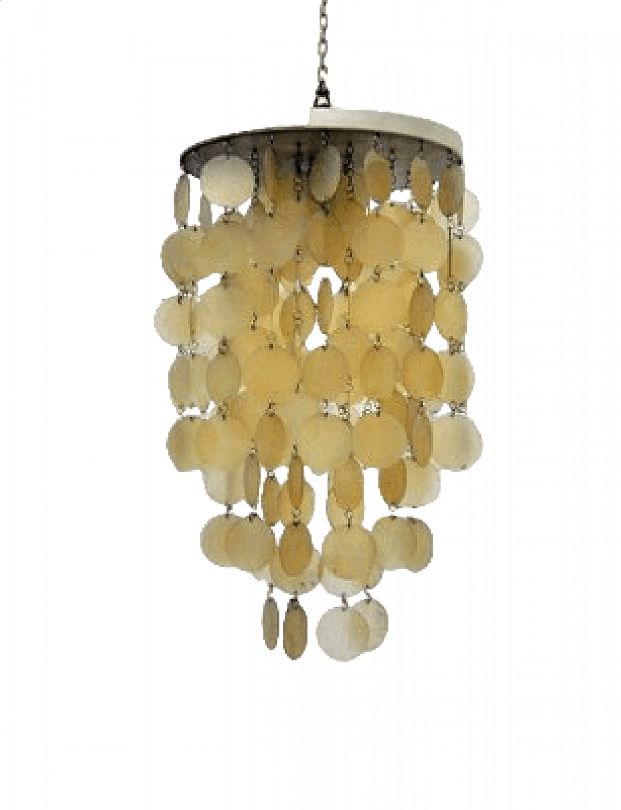 Lampadario con pendenti in fibra di vetro di Abat-Jour, anni '60 6