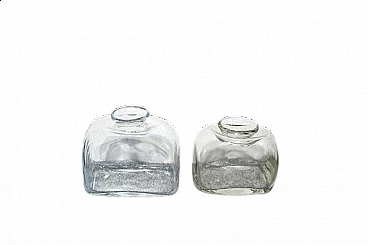 Pair of Murano glass vases in Barbini's style, 1970s