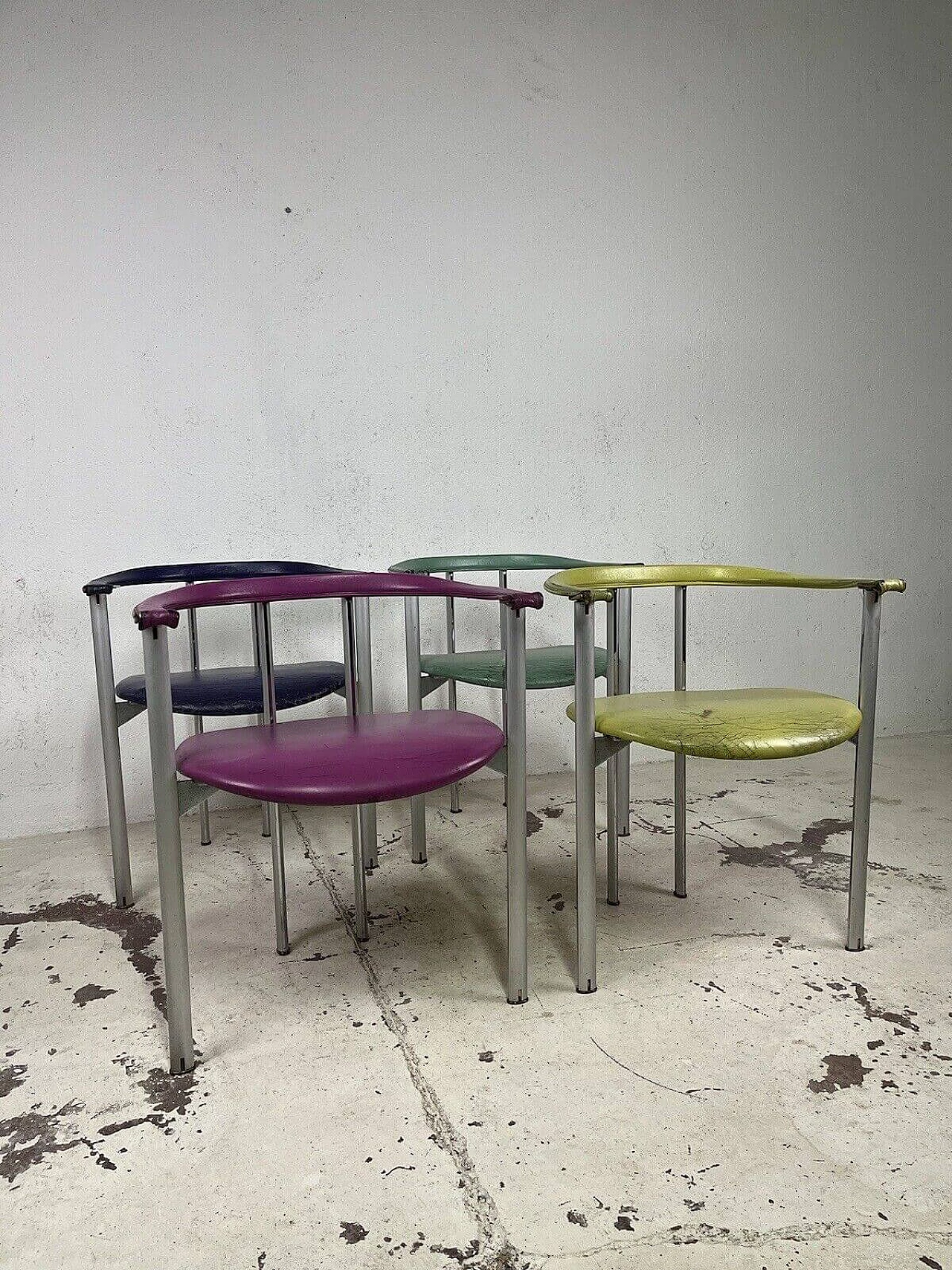 4 Ialea armchairs by Paolo Nava for B&B Italia, 1980s 3