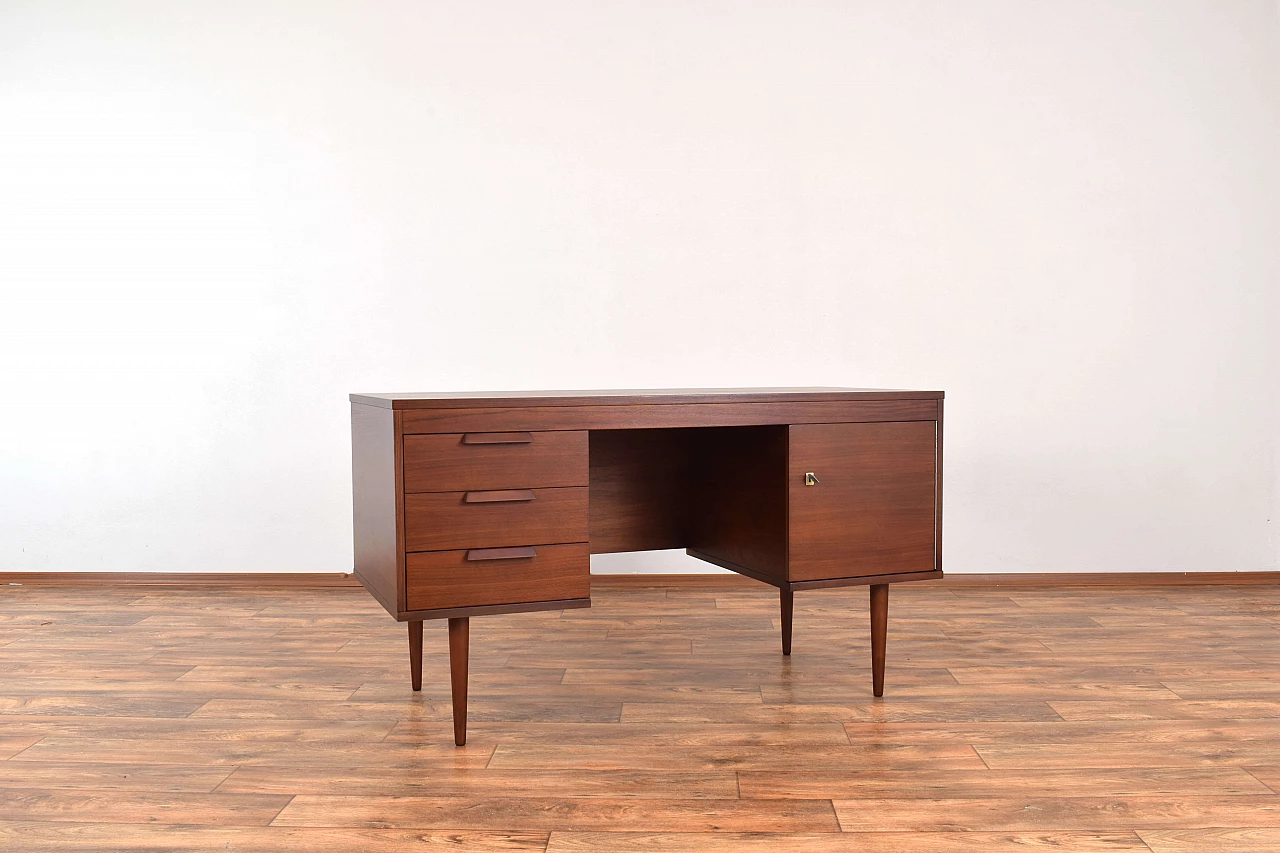 German walnut desk, 1960s 3