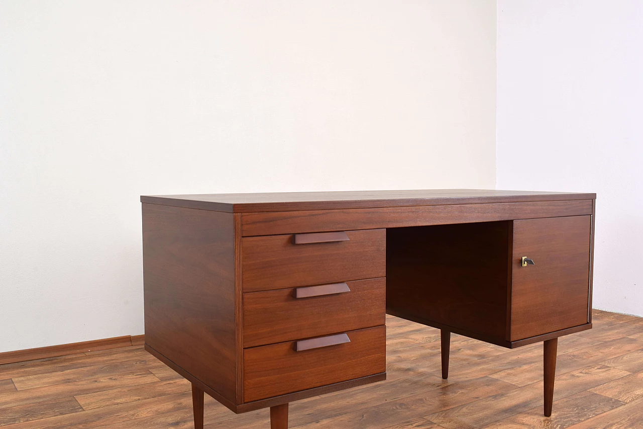 German walnut desk, 1960s 9