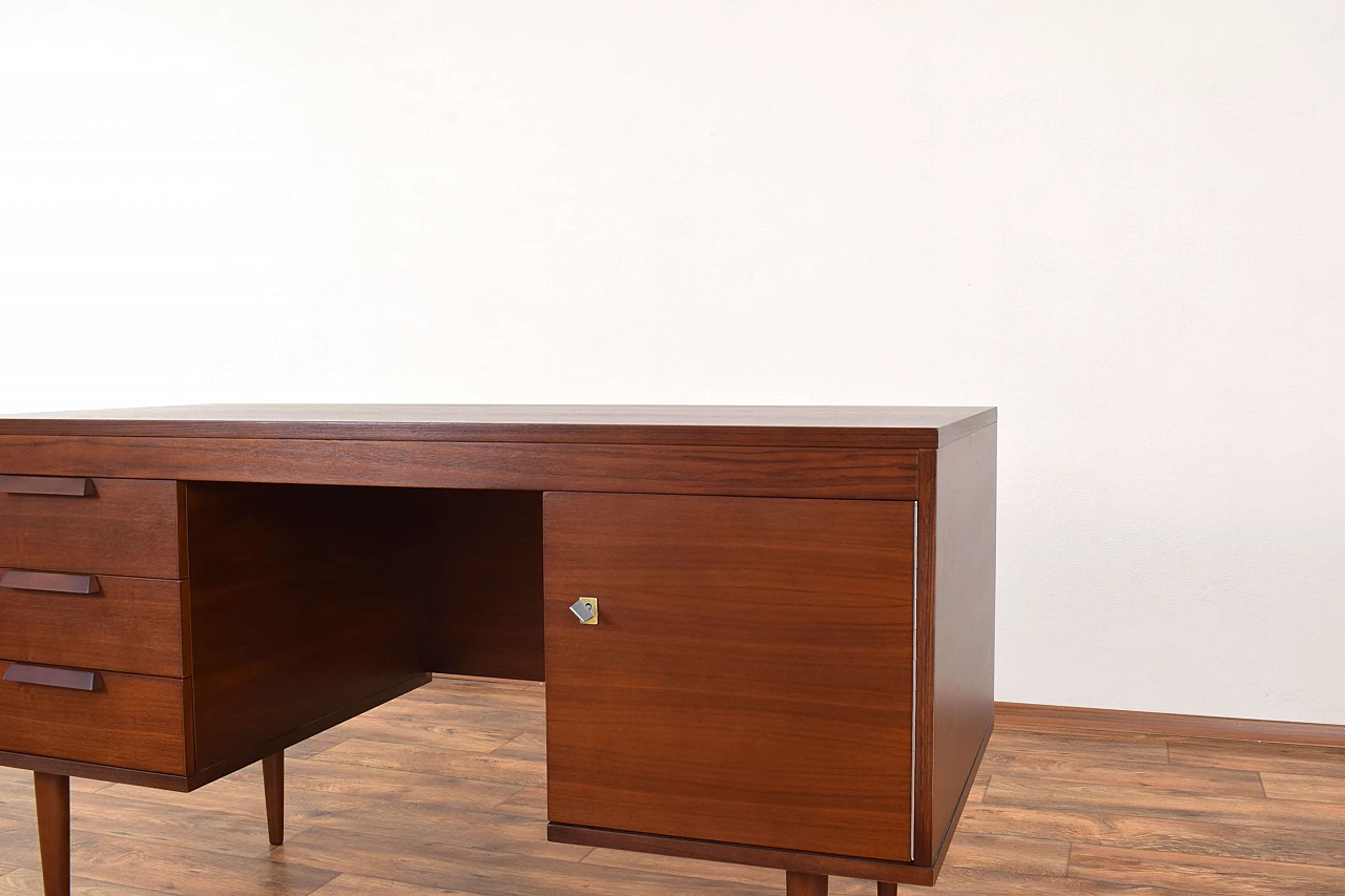 German walnut desk, 1960s 10