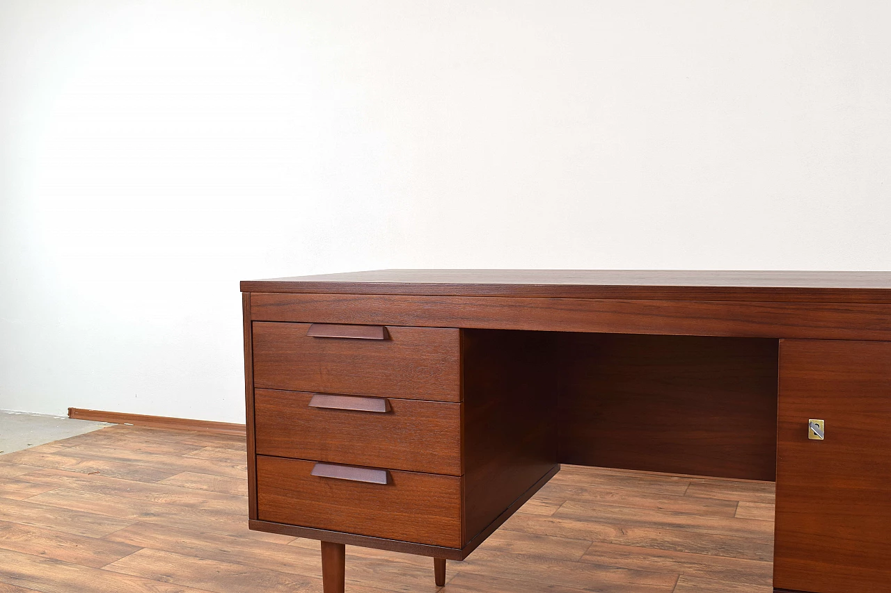 German walnut desk, 1960s 11