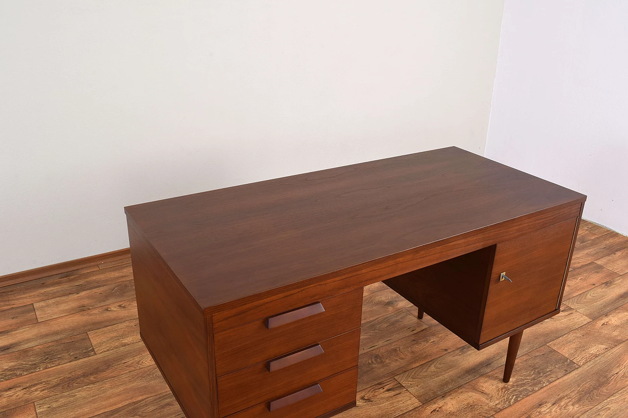 German walnut desk, 1960s 12