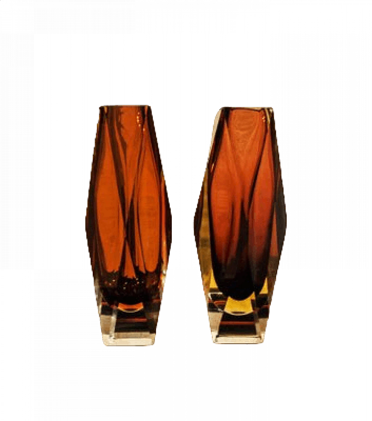 Pair of Murano glass vases by Alessandro Mandruzzato for G. Campanella & C., 1970s 10