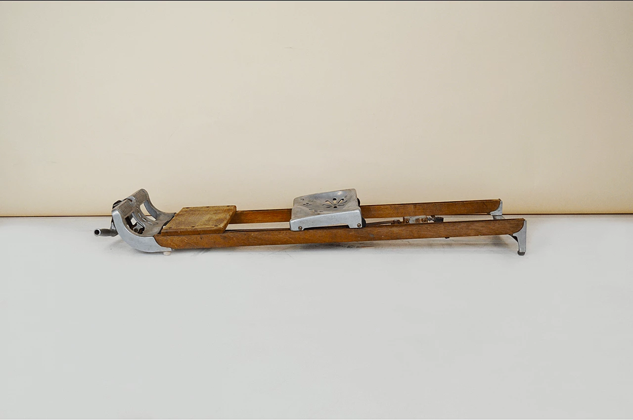 Wood and metal rowing machine by PEP Healthways L.A. Calif, early 20th century 3