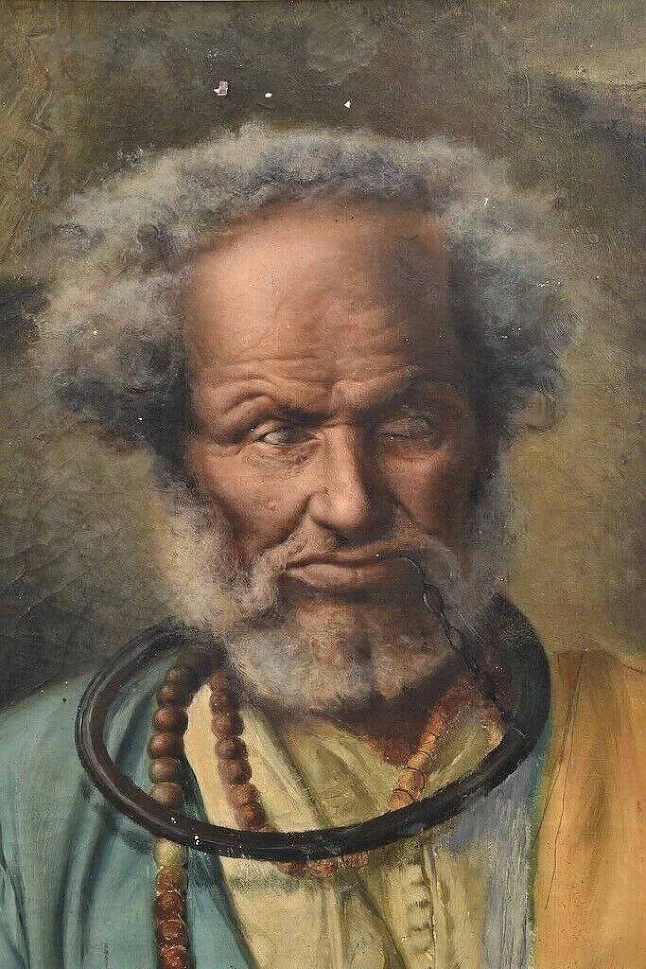 Slave portrait, oil painting on canvas, 19th century 1