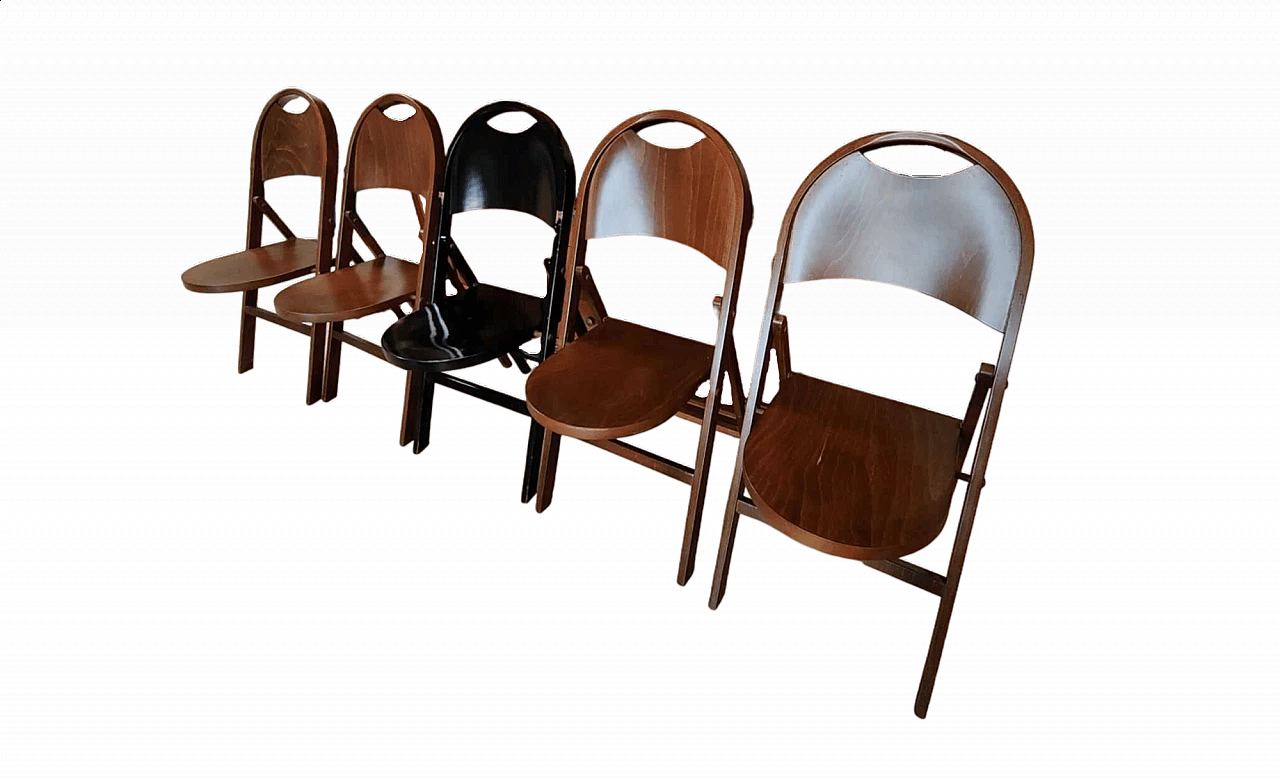 Bauhaus B751 folding chairs by Thonet, 1930s (5 pieces) 11