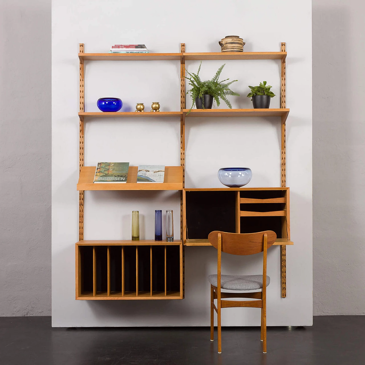 Two-bay oak bookcase by Poul Cadovius for Cado, 1960s 1