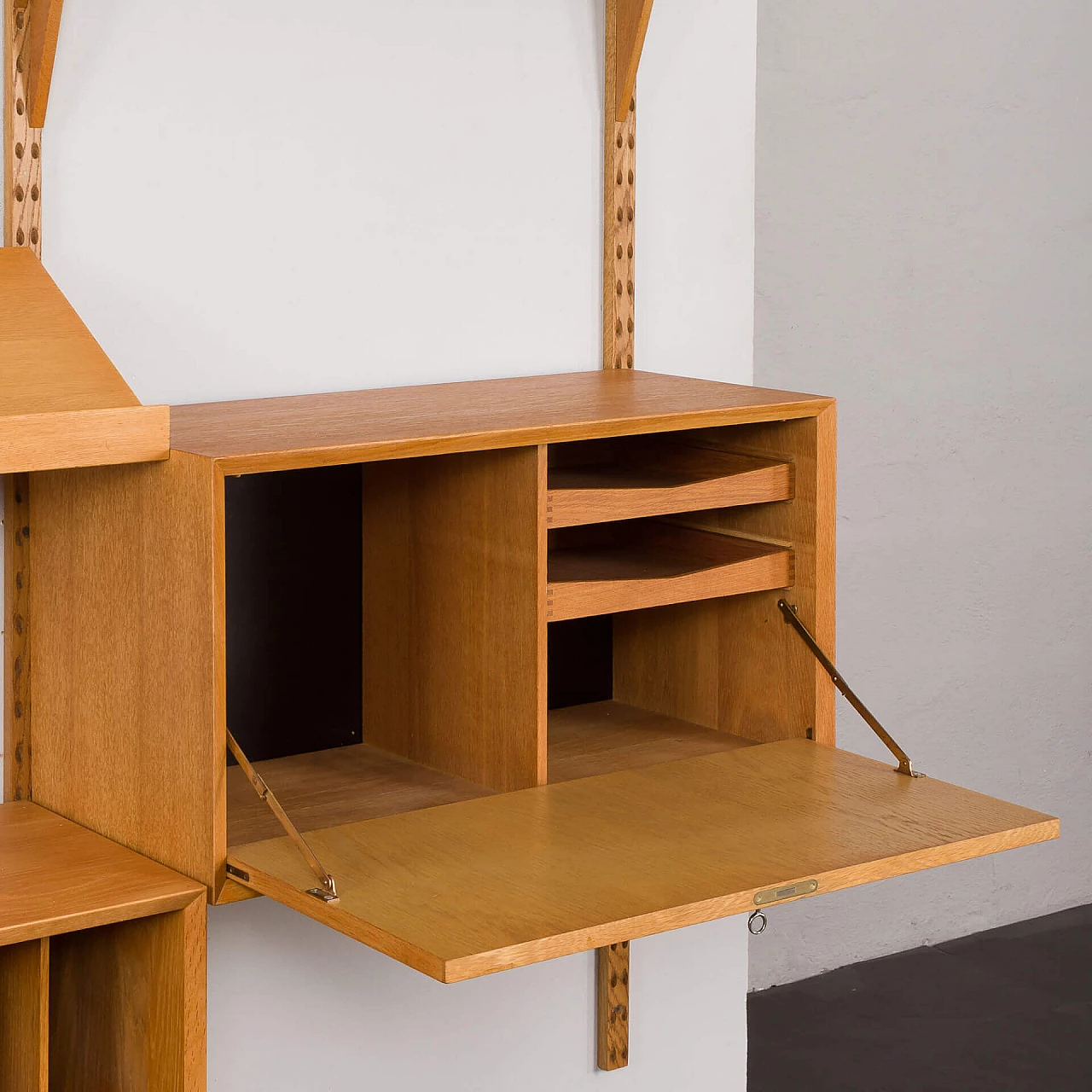 Two-bay oak bookcase by Poul Cadovius for Cado, 1960s 9