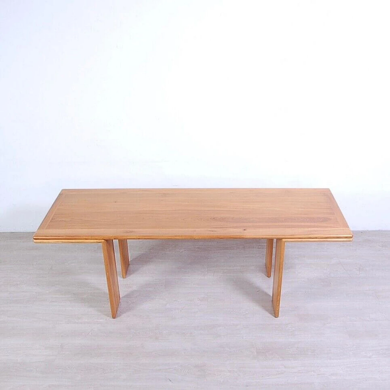 Solid wood table attributed to Mario Marenco, 1980s 1