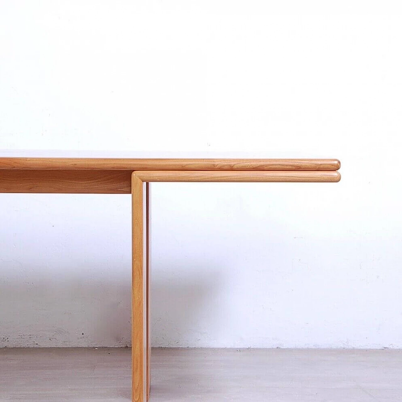 Solid wood table attributed to Mario Marenco, 1980s 3