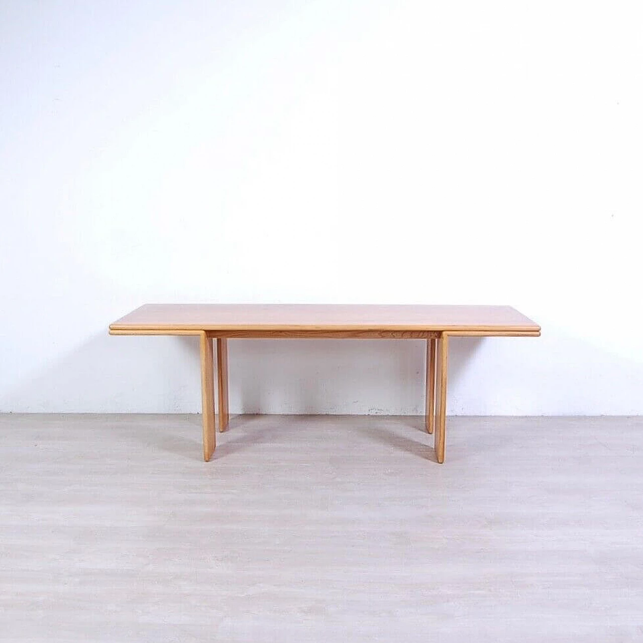 Solid wood table attributed to Mario Marenco, 1980s 10