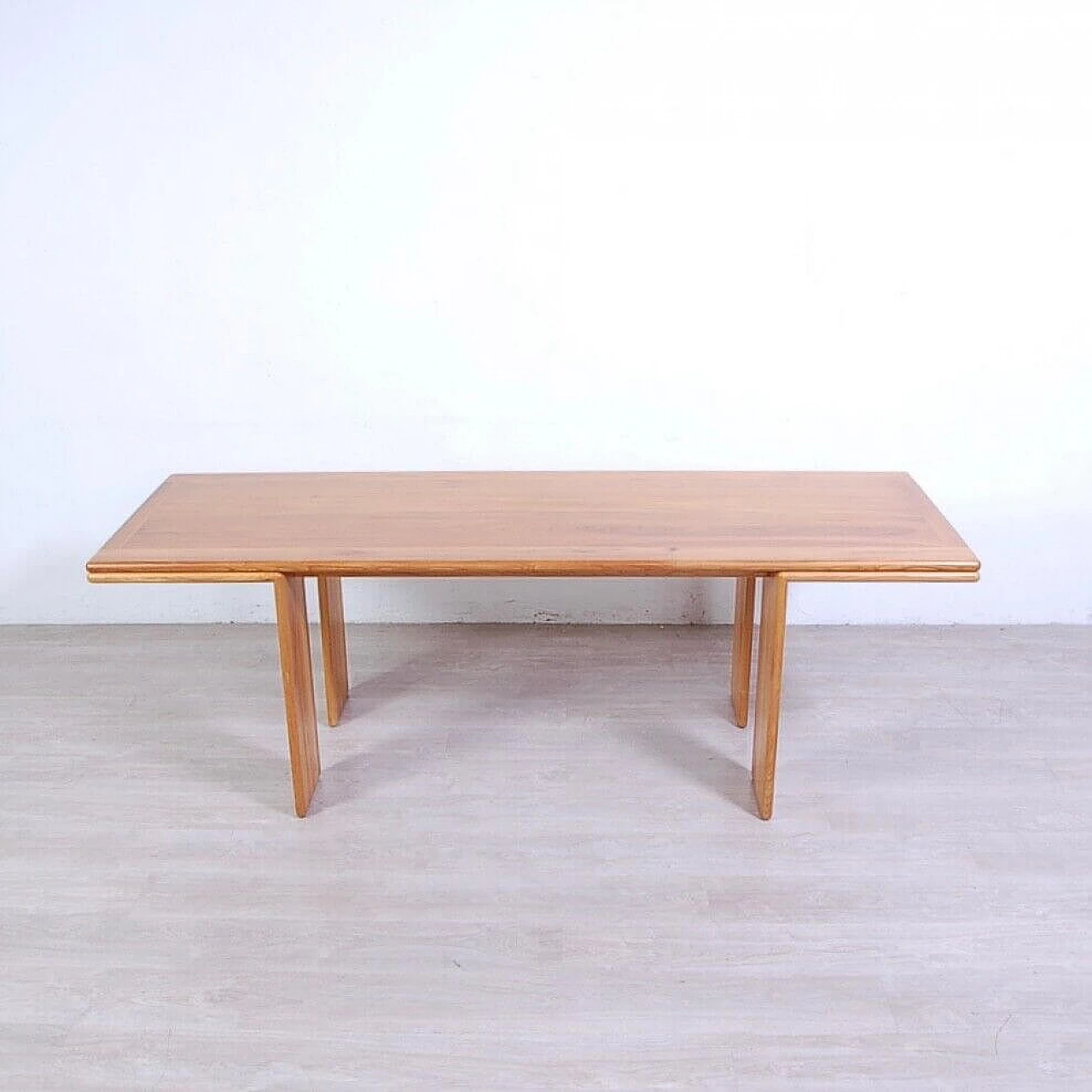 Solid wood table attributed to Mario Marenco, 1980s 12